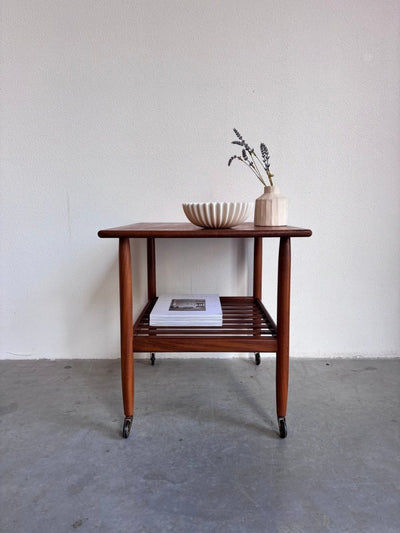 Vintage Vitré trolley - bijzettafel teak - LOUI.STORE