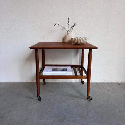 Vintage Vitré trolley - bijzettafel teak - LOUI.STORE