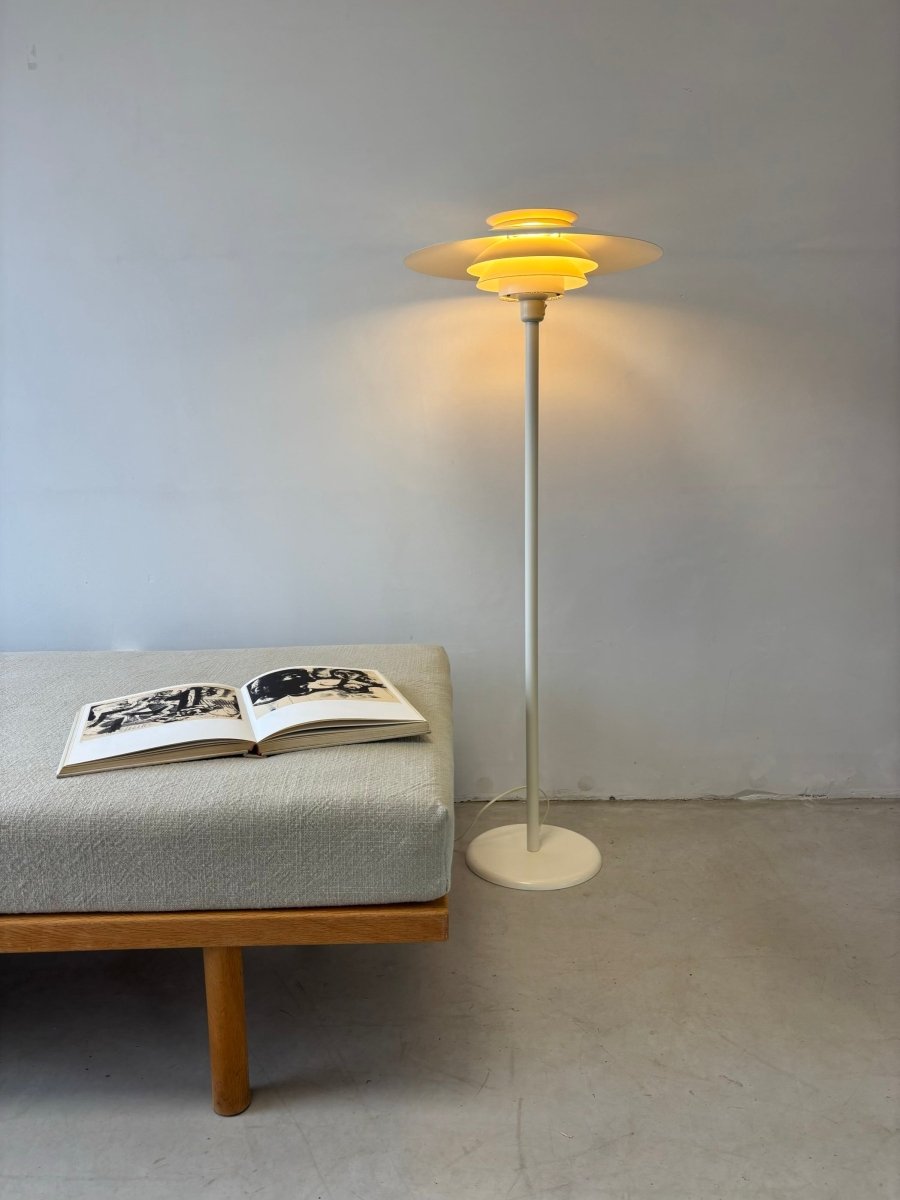 Vintage vloerlamp schalen wit - LOUI.STORE