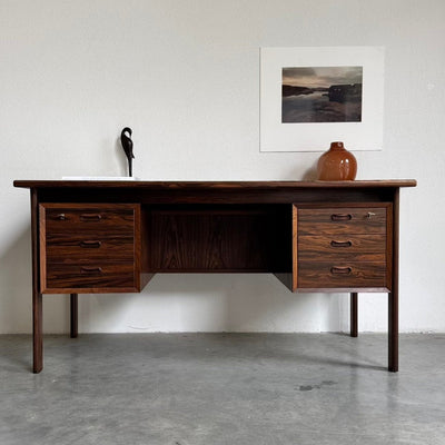 Vintage vrijstaand bureau XL in palissander - LOUI