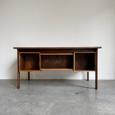 Vintage vrijstaand bureau XL in palissander - LOUI