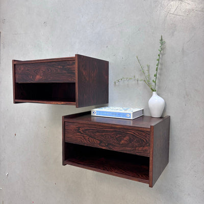 Vintage wandkastjes palissander - LOUI.STORE