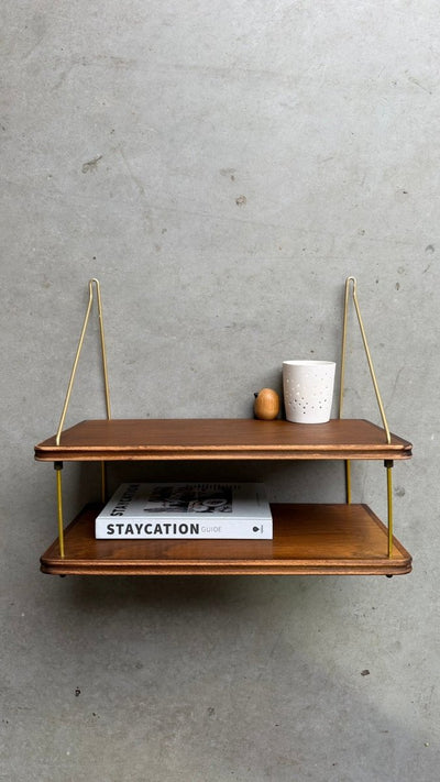 
                  
                    Vintage wandplank dubbel teak - LOUI
                  
                