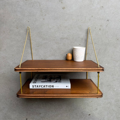 
                  
                    Vintage wandplank dubbel teak - LOUI
                  
                