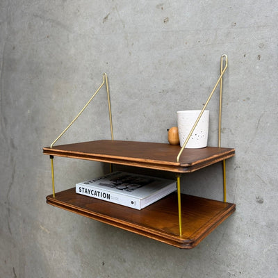 
                  
                    Vintage wandplank dubbel teak - LOUI
                  
                