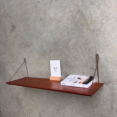 Vintage wandplank massief teak - LOUI.STORE