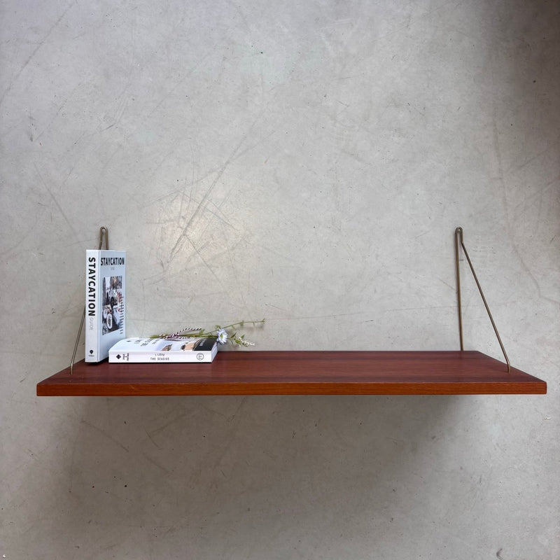 Vintage wandplank teak 80cm - LOUI.STORE