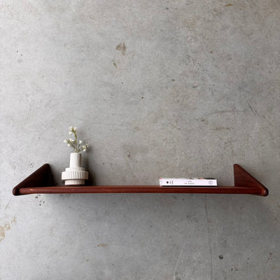 Vintage wandplank teak met rand - LOUI.STORE