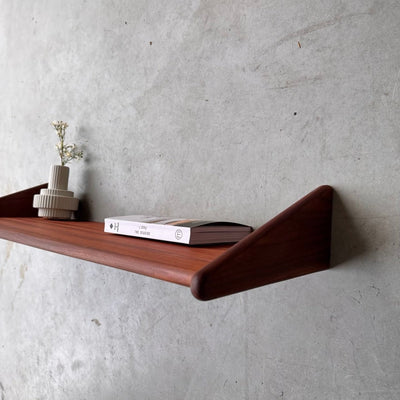 Vintage wandplank teak met rand - LOUI.STORE