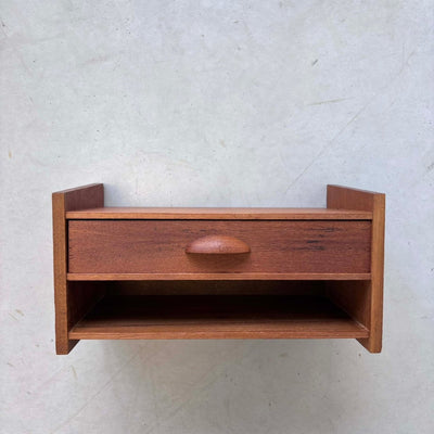 Wandkastje teak half maantje - LOUI.STORE