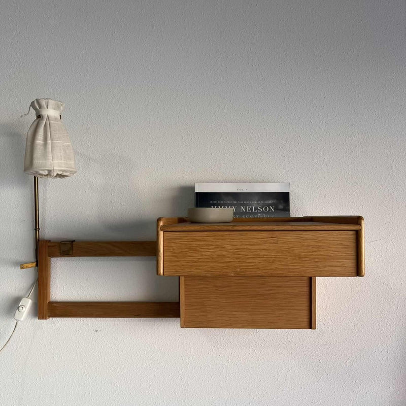 2 eiken nachtkastjes + magazine houder - LOUI.STORE