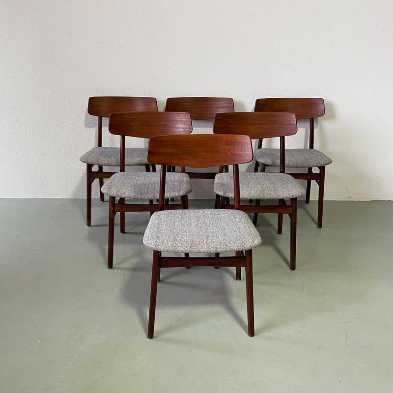 6 stoelen teak en beuk - LOUI.STORE