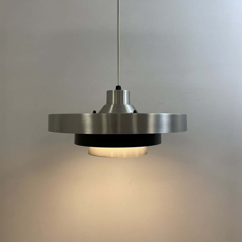 Hanglamp RVS en zwart ringen - LOUI.STORE