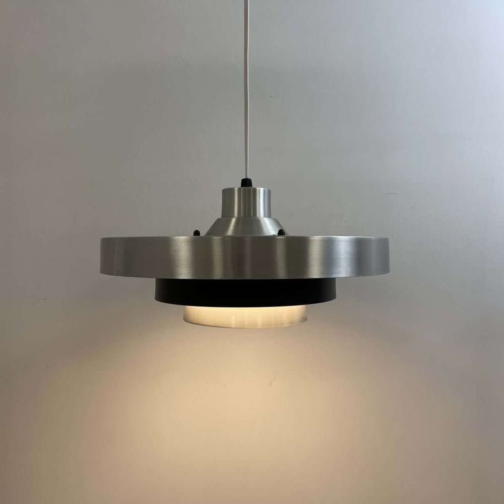 Hanglamp RVS en zwart ringen - LOUI.STORE