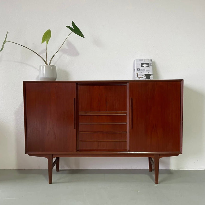 Highboard teak met klep - LOUI.STORE