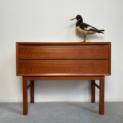 Ladekast 2* in teak - verzonken greep - LOUI.STORE