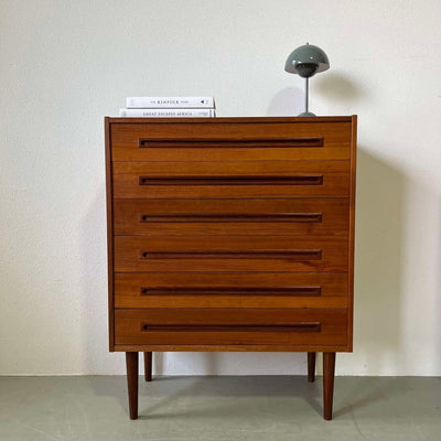 Ladekast teak rechte handgreep - LOUI.STORE