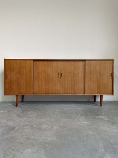 Lowboard 4 schuifdeuren teak - LOUI.STORE