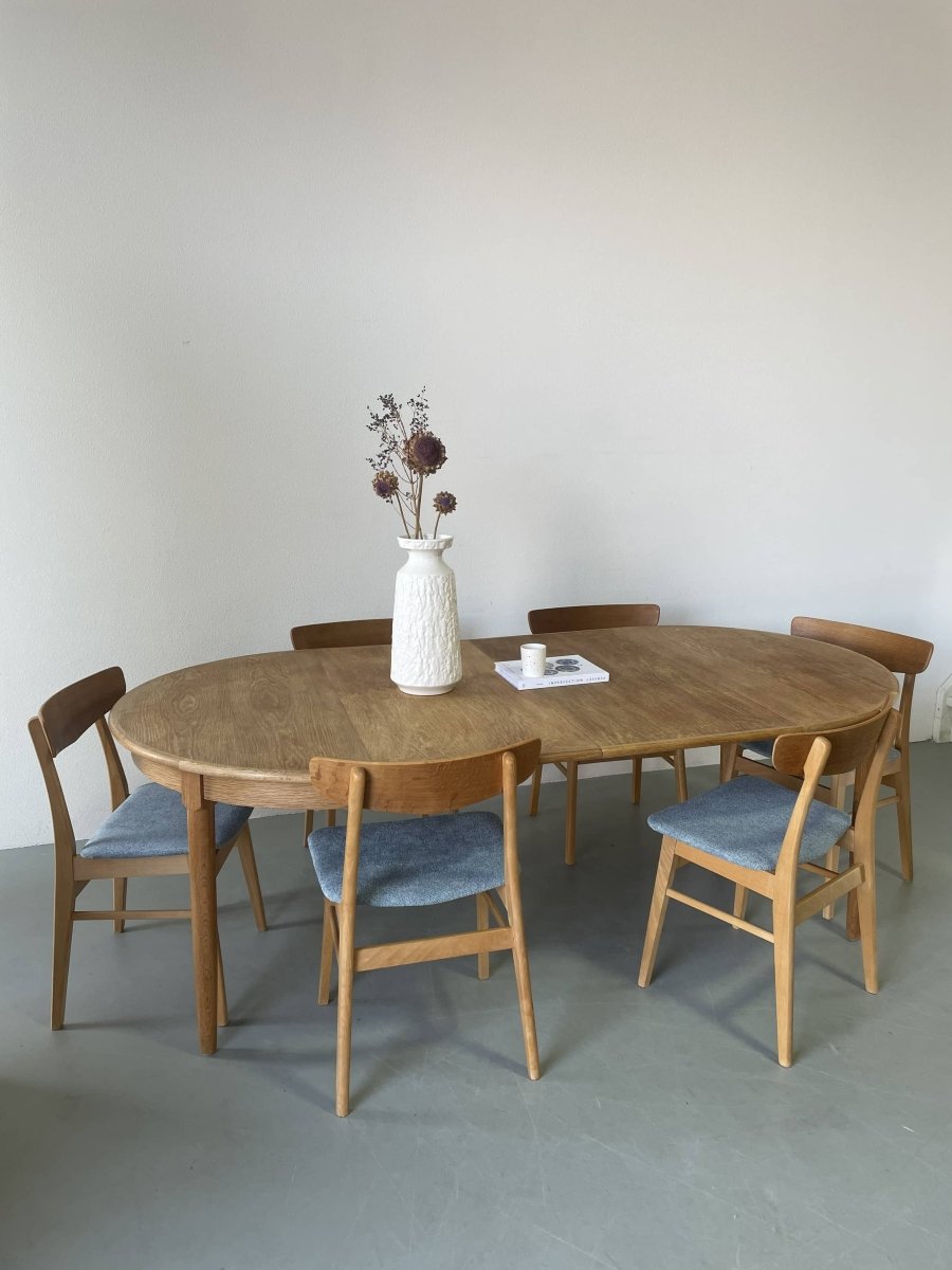 
                  
                    Ronde eettafel eik uitschuifbaar - LOUI.STORE
                  
                