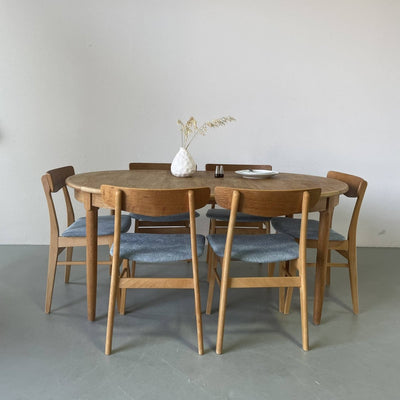 Ronde eettafel eik uitschuifbaar - LOUI.STORE