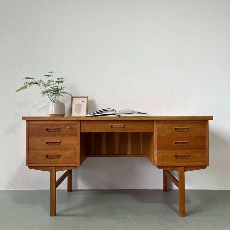 Ruim eiken bureau 2-zijdig - LOUI.STORE