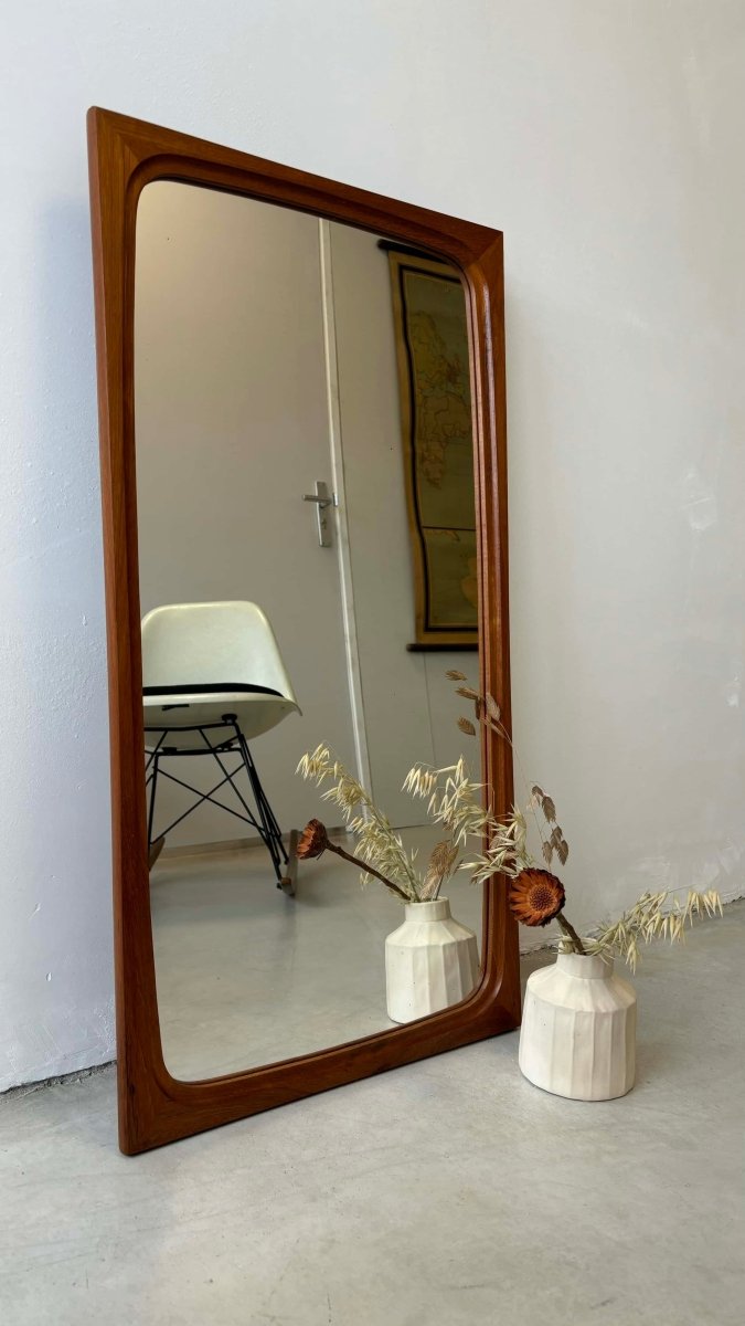 Spiegel teak dubbele rand - LOUI.STORE
