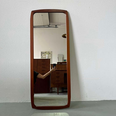 Spiegel teak messing detail - LOUI.STORE