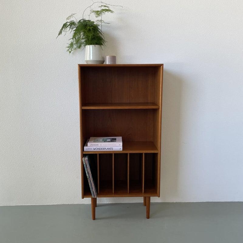 Teak boekenkast met vinyl vakken - LOUI.STORE