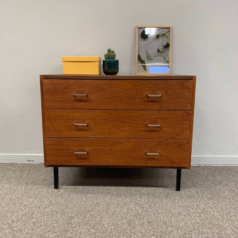 Teak fineer vintage ladekastje - LOUI.STORE