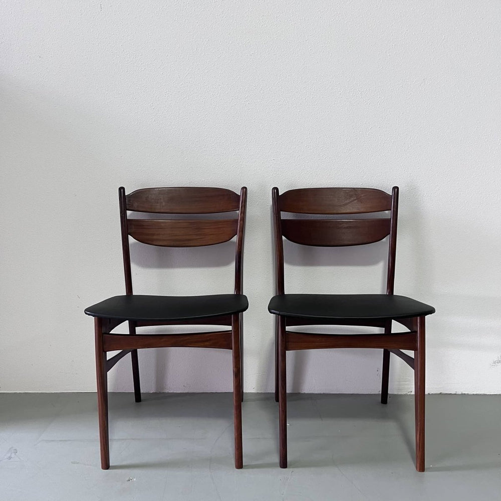 teak -skai stoelen - LOUI.STORE