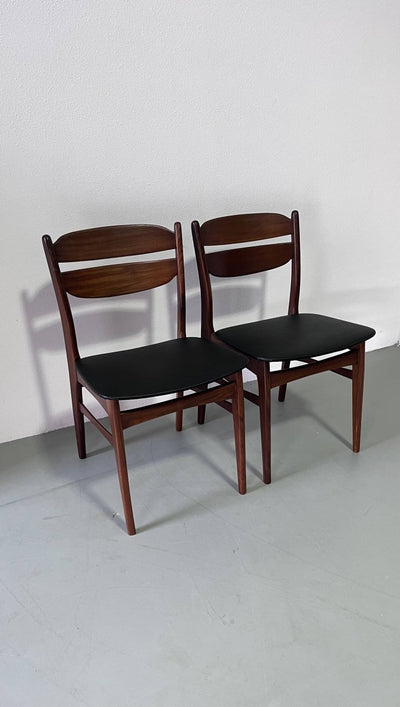 teak -skai stoelen - LOUI.STORE