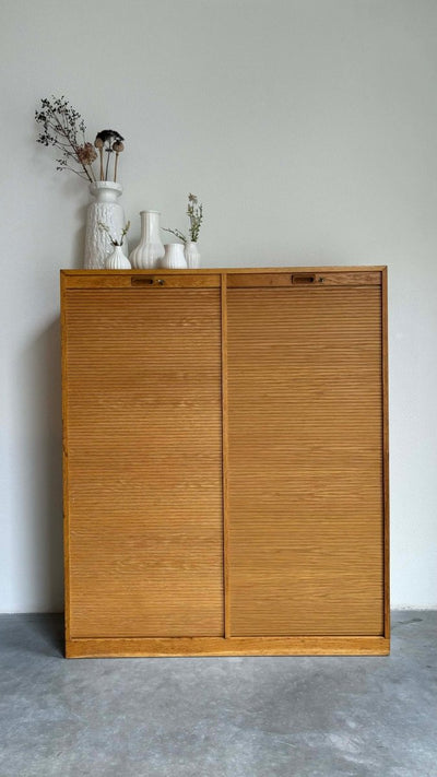Vintage archiefkast tambour - LOUI.STORE
