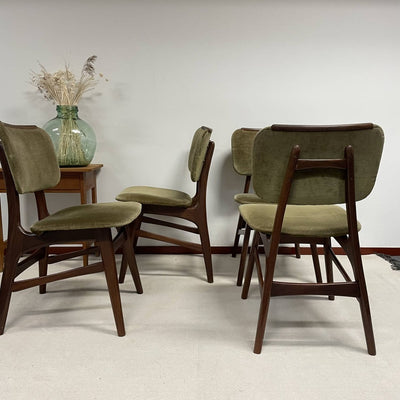 Vintage Deense velours stoelen - LOUI.STORE