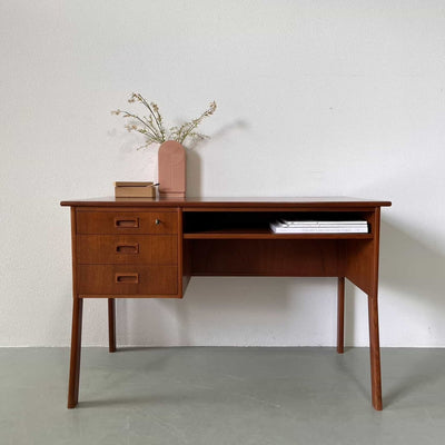 Vrijstaand bureau teak - LOUI.STORE