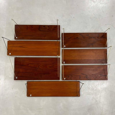 Wandplank teak variaties - LOUI.STORE