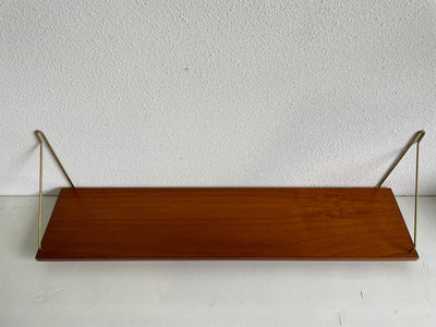 Wandplankje string teak - LOUI.STORE