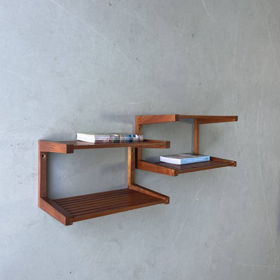 Wandsysteem nachtkastjes teak - LOUI.STORE