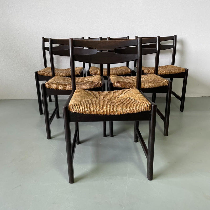 Wengé set stoelen (6) - LOUI.STORE